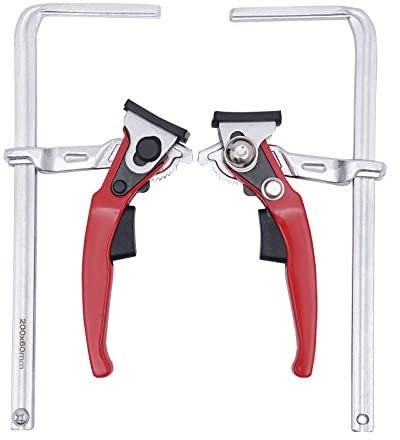 Zwinge, 2 Stück Hebelzwinge Tischzwinge Durchmesser 200 mm Tiefe 60 mm Spannkraft 220 kg Schnellspanner zum Schleifen Trennen