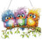 Lxmsja 5D Diamond Painting Anhänger Vögel, Vogel Diamond Painting Fensterbilder Beidseitig für Erwachsene Kinder, Bastelset Kreativ Set, Hängend Ornament Kranz Tür Fenster Wand Eingang Decor