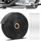 10M x 5CM Hitzeschutzband Auspuff, Auspuff Dichtband Bandage, Krümmer Hitzeschutzband mit 10 Kabelbinder Edelstahl für Auto Motorrad Auspuff Fächerkrümmer Thermoband, Schwarz