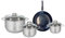 ELO 9710950 Batterie de cuisine 4 pièces, Ensemble de 1 Poêle de cuisson 20 cm et 3 faitouts 12, 14 et 20 cm Elo Prima Brillant, inox, induction