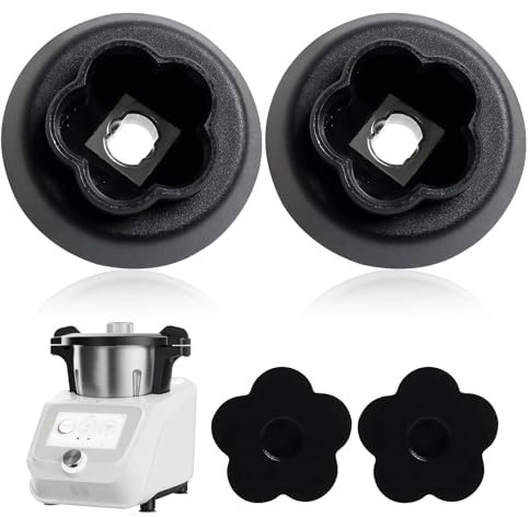 Puasok 2 Piezas Guía de Acoplamiento Engranaje Compatible con Monsieur Cuisine Connect y Smart Silvercrest, Repuesto con 5 Dientes, Base de Cuchillas