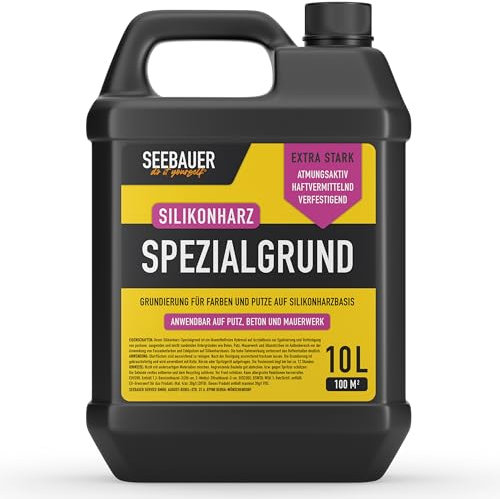 SEEBAUER diy Silikonharz-Spezialgrund 10L - Grundierung für Fassadenfarben und Putze auf Silikonharzbasis