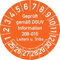 Geprüft gemäß DGUV Information 208-016 Prüfplakette, 100 Stück, in verschiedenen Farben und Größen, Prüfetikett Prüfsiegel Plakette Leitern und Tritte (ehemals BGV D 36) (30 mm Ø, Orange)