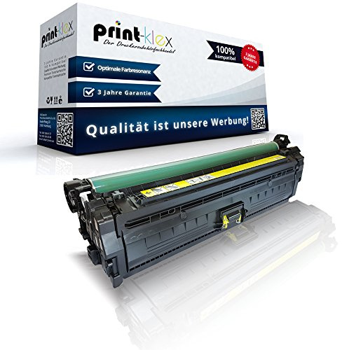 Print-Klex Tonerkartusche kompatibel für HP Color LaserJet Managed M 550 Series M 553 DNM M 553 xm MFP M 577 DNM MFP M 577 Series Flow MFP M 577 cm CF362X HP 508A Yellow Gelb - Easy Pro Serie