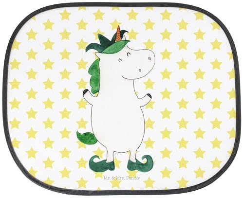 Mr. & Mrs. Panda Auto Sonnenschutz Einhorn Joker - Geschenk, Unicorn, Sonnenschutz Autofenster, Autoscheiben Sonnenschutz, Einhorn Deko, Sonnenschutz