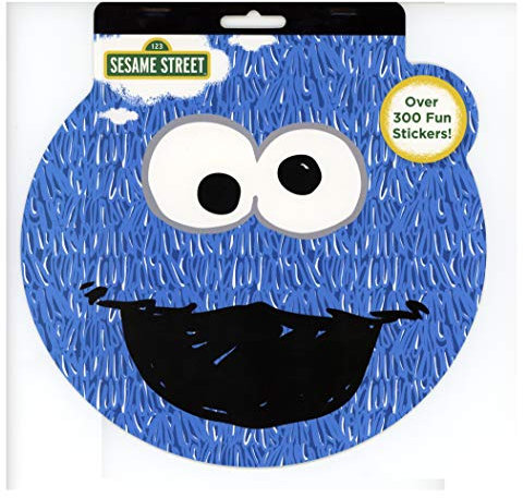 Sesame Street Shaped Sticker Book - Cookie Monster- Over 300 Stickers