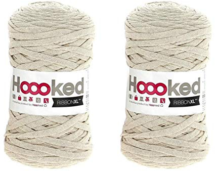 Hoooked Ribbon XL 2 Knäuel Wolle ecru sand (RXL 33)