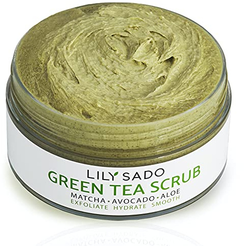 LILY SADO MATCHA MADE IN HEAVEN™ Sugar Facial Scrub - Best Daily Facial Exfoliating Cleanser for Women & Men - Vegan Face Wash Exfoliates Skin, Treats Acne, Reduces Pore Size - 4 oz