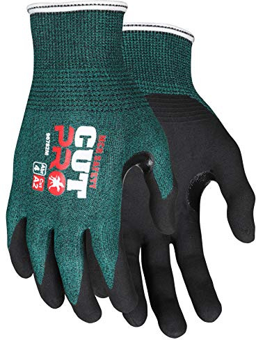MCR Safety 96782M Cut Pro 18 Gauge HyperMax Work Glove, Cut Protection Glove, Nitrile Coated Palm & Fingertips, Thumb Crotch, Medium
