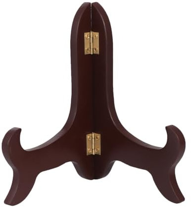 BESPORTBLE 6 Inch Plate Display Stand Wooden Plate Stand Plate Display Stand, 6 Inch Plate Holder for Displaying, Decorative Picture Frame Dish Photo Plaque Platter Wood Stand