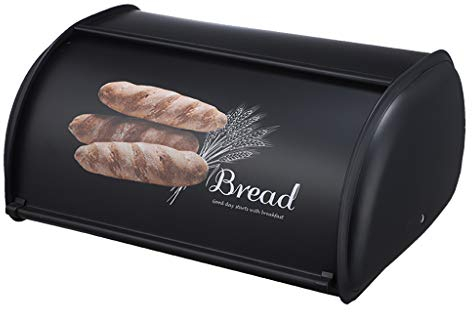 #N/A Brotkasten Edelstahl, Rollbrotkasten mit Belüftungslöcher, Brotbox mit Rolldeckel, Brotkiste, Brotaufbewahrung, Brotbehälter