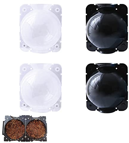 zfdg 4 Stück Pflanzenwurzelgerät,Propagation Ball,Pflanze Wurzel Growing Box,Pflanzen Wurzeln Wachsen Box,für Hochdruck-Pfropfpflanzen-Wurzelsteuerung Die Pflanzenvermehrung(Schwarz)
