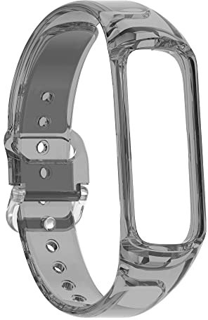 N//B Bracelet de Montre de Sport Compatible pour Samsung Galaxy Fit 2 SM-R220, Bracelet en TPU Souple, Accessoires de Remplacement de Bracelets de Montre Intégrés (Noir)