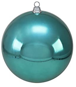 INNA-Glas Weihnachtskugel Teodora, glänzend türkis, Ø30cm - christbaumkugel
