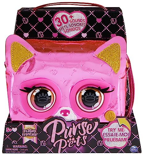 Purse Pets Metallic Magic Tiertasche - interaktive Tasche mit 30 Geräuschen und Reaktionen, Musik und Spielen, ab 5 Jahren, Verschiedene Varianten, Vorauswahl Nicht möglich