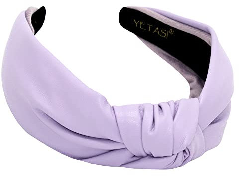 YETASI Le fasce per capelli da donna sono realizzate in materiale antiscivolo per il tuo comfort. La fascia viola è una fascia di classe per le donne. La fascia annodata in pelle da donna è alla moda