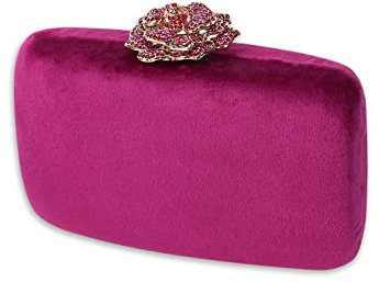 CORIOS Damen Abendtasche Samt Clutch Bag Glitter Handtasche Glänzend Schultertasche Kette Tasche Shining Portemonnaie Elegante Umhängetasche für Cocktail Party Tanzparty Abendparty Violett