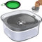 Norhogo Bol d'eau pour animaux de compagnie 2L anti-goutte, flottant, anti-débordement, transparent, grande capacité, facile à nettoyer, pour chien et chat