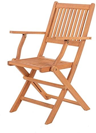 BigBuy Home Silla de Jardín Kate 51 x 60 x 90 cm Natural Madera de Acacia