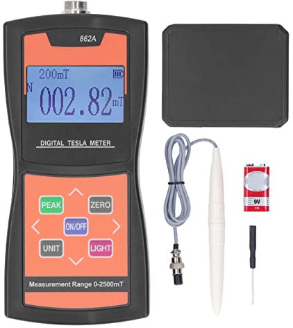 Gauss-Meter-Magnetfelddetektor, 0–2400 MT, Digitaler Gaussmeter-Magnetometer, Oberflächen-Magnetfeldtester, Magnetfeld-Gauß-Meter-Detektor Mit Sonde, Misst Die Stärke von Magnetfeldern