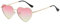 JCTAIFOO Polarisierte Herz Sonnenbrille für Damen Vintage Mode Liebe Form Gold Metallrahmen Nette Party Festival Brille Gold/Rosa-gelb gradient