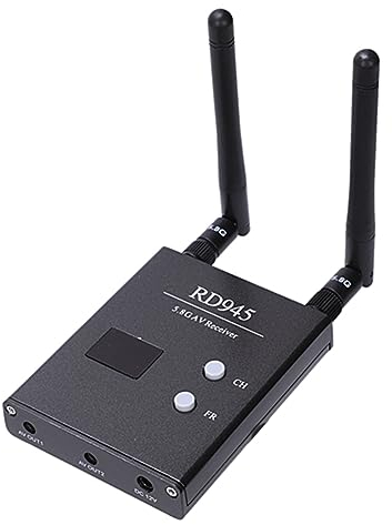 Janasiba FPV 5,8 GHz 48CH RD945 Diversity-Empfänger mit A/V- und Stromkabeln, Einfache Installation