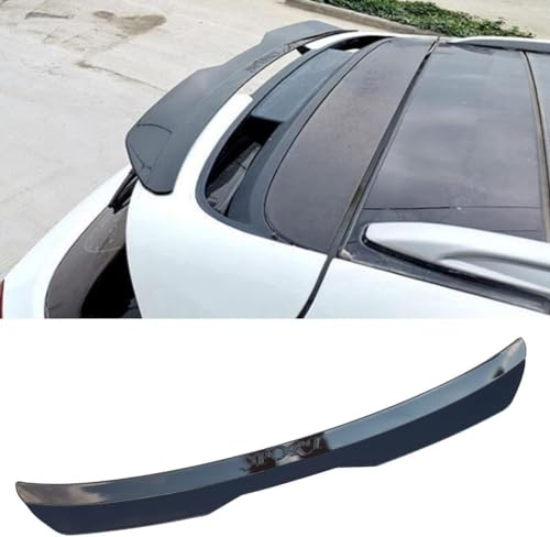 KLBVFDYAN Auto Heckspoiler für Ford Fiesta (2017+) [MK8], Dachspoiler Kofferraumspoiler Schwanz Flügel Tuning Accessories,A/Black