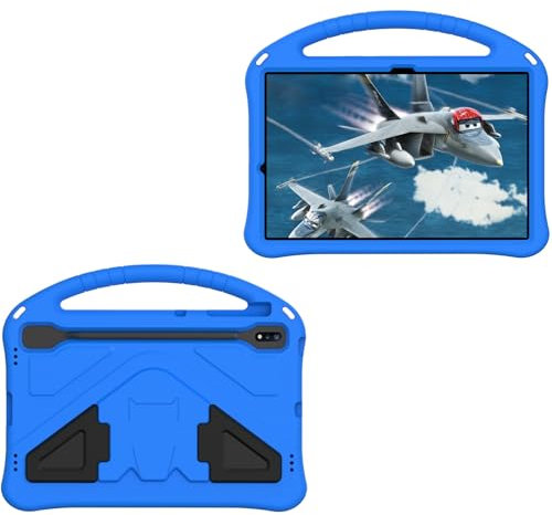 Schutzhülle Kinderhülle kompatibel mit Samsung Galaxy Tab S9 Fe Plus Tablet-Hülle 12,4 Zoll (2023) SM-X610/SM-X616 Tab S9 Fe 5G x616B Tablet-Hülle, sturzsicher, stoßfest, schützender Griff, Ständer Hü