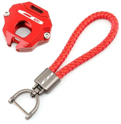 actuion Coque de clé de Moto pour Hon@&da CB125R CB650R CB500X CB500F CB1100 CB1000R Moto Etui Clés Coque Porte-clés Chaîne CB 650R 500X 500F 1000R(1 Set Red)