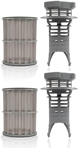 645038 Dishwasher Drain Mesh Micro Filter Exact Fit for Bosch Thermador Kenmore Dishwashers Replaces 00651097 1560725 AH3479708 AP4339631 PS8730270 Filter Basket for Circulation Pump (2)