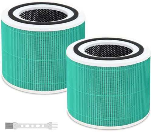 2 Stück Core 300 Luftreinigerfilter für Levoit Core 300 Core 300s Core 300-RF 3-in-1 H13 HEPA Aktivkohle, reinigt bis zu 99,98% von Luftverschmutzung Rauch Abgas für Allergiker und Raucher