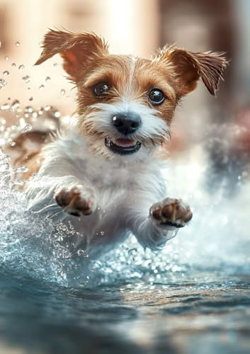 CALVENDO Poster 42,0 x 59,4 cm Hochformat Jack-Russel-Terrier| Bilder, Kunstdruck, Wandbild, Wanddeko, Prints ohne Rahmen