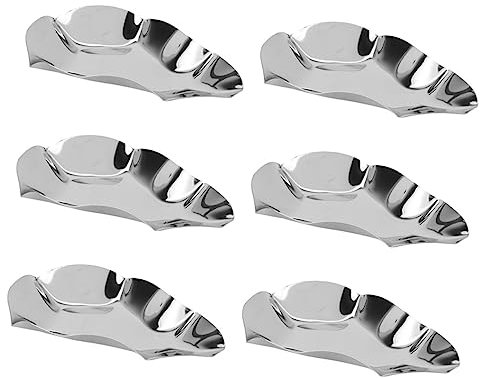 SHOWERORO 6piezas Plato Para Salsa De De Acero Inoxidable Platos Para Mojar Bandeja De Condimentos Para Hornear De Salsas Únicas Color Plateado