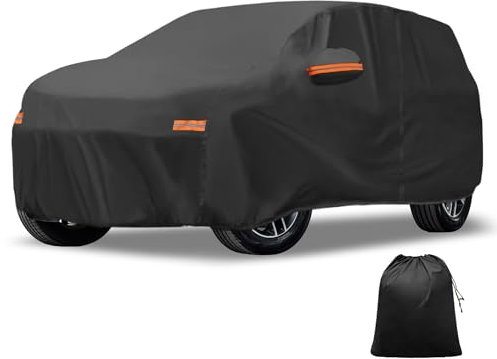 X AUTOHAUX Housse de Voiture pour Volvo XC40 – Extérieur imperméable Soleil, Pluie, Neige, grêle avec Fermeture éclair latérale Gauche – Matériau PU 210D