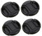 KICHOUSE 4pcs Snap Lens Cover Protector for Camera Lens Cap Easy Mounting Design Protects against Scratches Dust