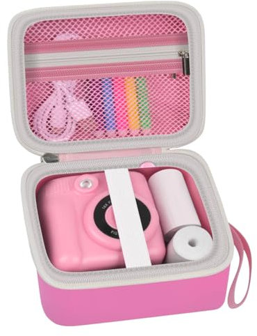 PAIYULE Kinder Kamera Tasche für CalineGam für HiMont für GREENKINDER für Hangrui Kinderkamera Sofortbildkamera Digital Videokameras Tasche für Mädchen Kamera Und Print Papier (Nur Box) (Pink)