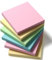 Miss Pen 600 Pastel Sticky Notes (76x76mm) - Coloured Removable and Self Adhesive Square Memo Pads, Set of 6 Pads (100 Sheets Each) | Office, Home and School Use Posted Notes - 6 Packs