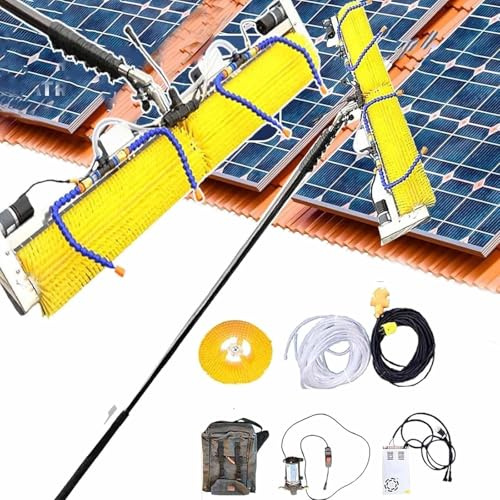 ZenSeFarin Nettoyage De Panneau Solaire,Machine De Nettoyage De Panneau Solaire Photovoltaïque,Kit De Nettoyage De Panneau Solaire,pour Le Nettoyage du Toit De La Véranda,Wired-3m/9.84ft