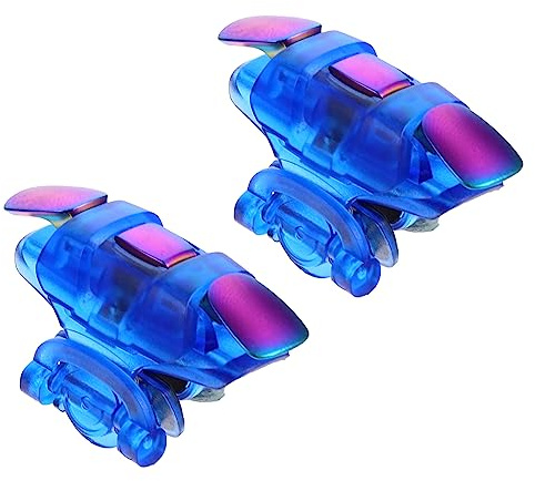 HOMSFOU Déclencheur De Jeu Mobile Boutons en Alliage Et Silicone Antidérapant, Manette Téléphone, Accessoire Jeu Portable, Auxiliaire Réglable, Couleur Bleue