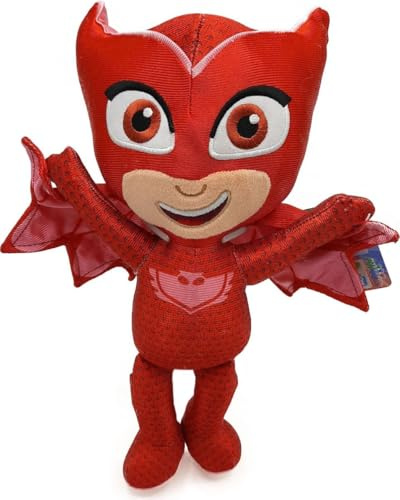 PJ Masks Plüschtier Eule Amaya – Höhe 35 cm – Farbe Rot – Super Pyjamahelden