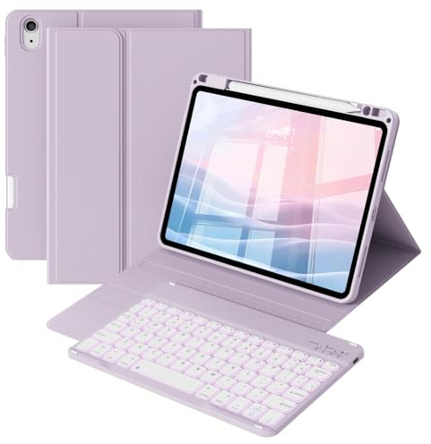 ZOPSGYU Case Keyboard iPad Air 11 Inch M4/M3/M2,Air 5th/4th Gen, Purple