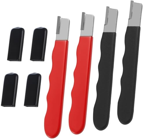 4 Pack Portable Garden Tool Sharpener, Mini Pocket Blade Sharpener for Pruning Shears, Hedge Shears, Sickle, Scissors, Multipurpose Quick Edge Sharpening Tool