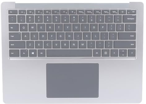 PUSOKEI Laptop Palmrest Keyboard, Full Size Touchpad Assembly with Standard QWERTY US Layout for Surfaces 3 4 5 1951 13.5 Inch Laptop Replacement (Silver)