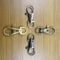 Steel Lobster Swivel Clasps Trigger 38mm Clips SNAP Hooks Keyring Crafts Keys (Pack of 10, Antique Brass C271)