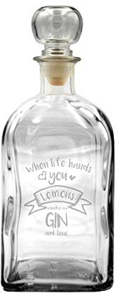 GIN-Karaffe When life hands you - Lemons make a GIN and tonic - edle GIN Karaffe - Weihnachtsgeschenk für sie oder ihn - Geburtstagsgeschenk - GIN-Trinker - GIN-Karaffe - Geschenkidee