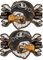 cut-it folientechnik & design MG308 / 2X Aufkleber Adler je 8x5,5cm Eagle Chopper Bobber Biker Motorrad USA Vintage Retro Oldtimer