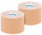SL StarTape - Kinesiologietape, elastisches Sporttape aus Baumwolle, selbstklebendes Physiotape, wasserabweisend, hautfreundliches Taping, 5 x 550 cm, beige, 2er Set