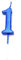 SHATCHI Blue 1 Number Candle Boys Birthday Wedding Anniversary New Year Party Cake Decorations Topper,4.5 cm