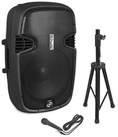 Pyle Subwoofer Active + Passive Subwoofer - Bluetooth Speaker: Active Subwoofer and Passive Subwoofer, Bass Box Consists of Microphone, Speaker Active Remote Control & Stand, 1500W Music System
