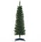 HOMCOM 5ft Unlit Artificial Christmas Tree, Pencil Slim Xmas Tree with Solid Stand and Realistic Branches, Green